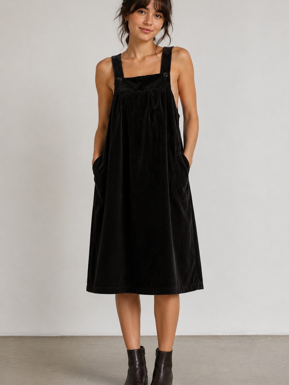Vintage Velvet Apron Dress Women’s Size 7 (S/M) Witchy Whimsigoth Stunning Goth